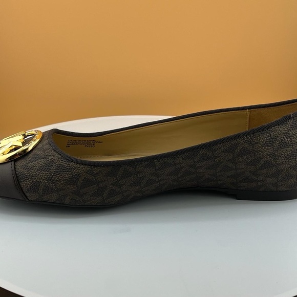 Michael Kors women’s Brown Logo Ballet Flats Shoes. New - Picture 7 of 10